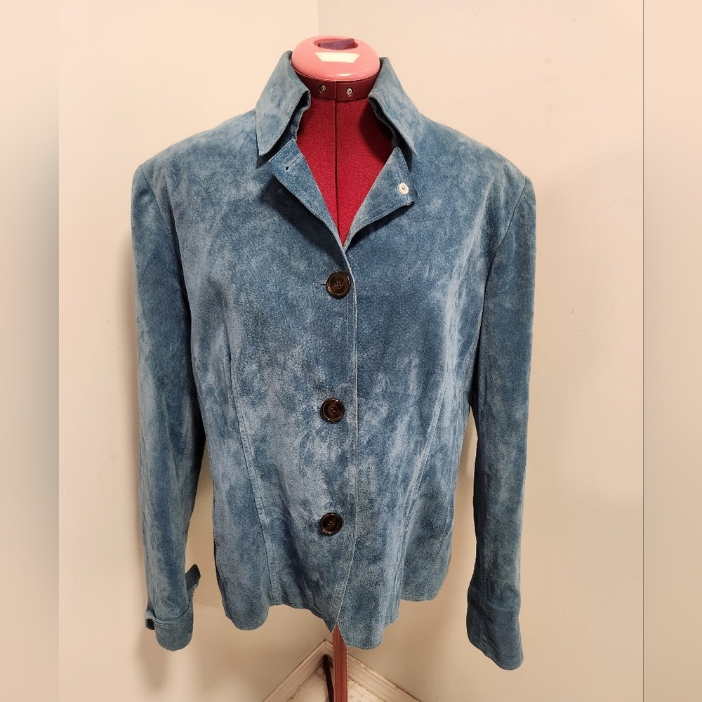 AK Anne Klein Lightweight Suede Jacket